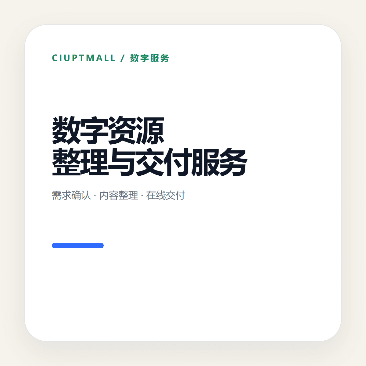 数字资源整理与交付服务 — Produktbild 1